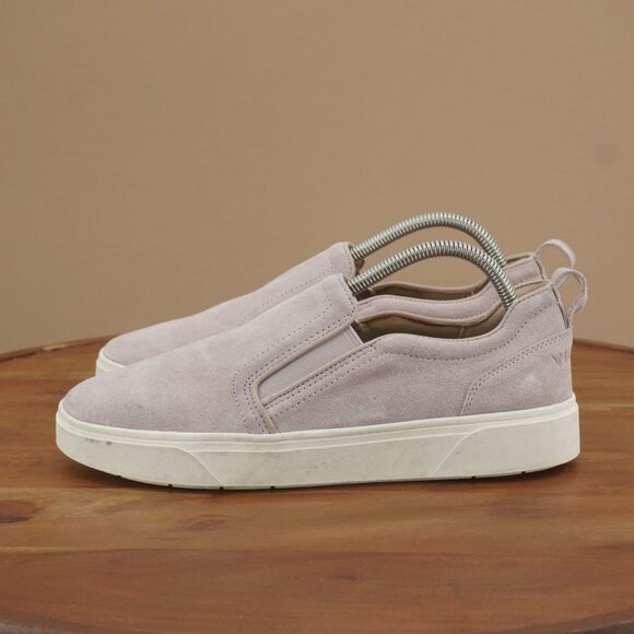 Q7-10 Vionic Kimmie Womens Sneakers Slip On Shoes Lavender Suede Size 9.5 Wide - Picture 4 of 9